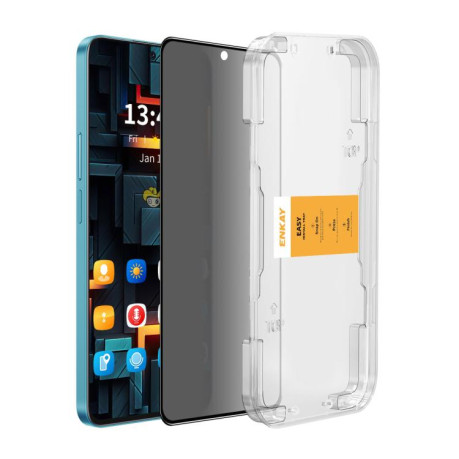 Захисне Скло ENKAY Easy Install Anti-peeping Privacy для Xiaomi Poco M7 Pro 5G - чорне