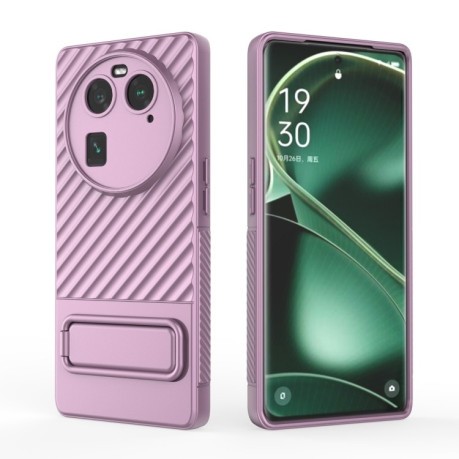 Протиударний чохол Texture Wavy для OPPO Find X6 5G - фіолетовий