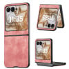 Чохол Vintage Leather PC Back Cover на Motorola Razr 50 Ultra - рожевий