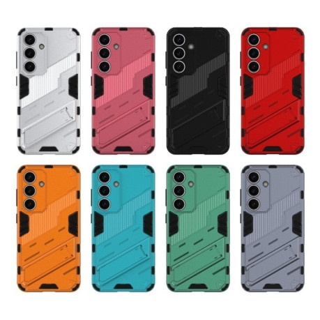 Противоударный чехол Punk Armor для Samsung Galaxy S25 5G - красный