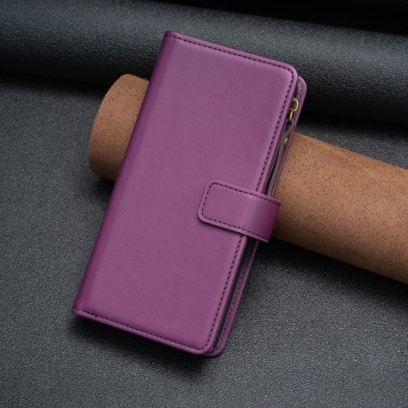Чехол книжкаа Zipper Wallet Leather Flip на Xiaomi Redmi Note 13 4G - фиолетовый