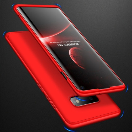 Протиударний чохол GKK Three Stage Splicing Full Coverage на Samsung Galaxy S10 E-червоний