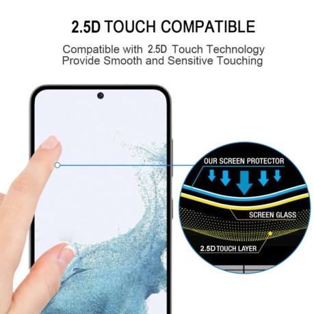 Захисне скло 9H HD 3D 3D Curved Edge (Full Glue) для Samsung Galaxy S23 5G - чорне