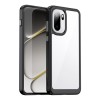 Противоударный чехол Colorful Acrylic Series с цветной силиконовой боковиной для OnePlus Ace 6 5G — чёрный
