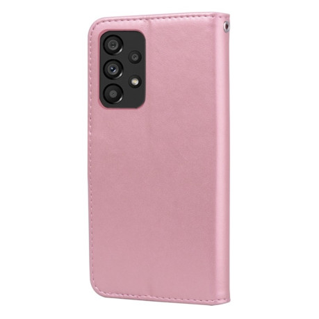 Чехол-книжка Rose Embossed для  Samsung Galaxy A33 5G  - розовое золото