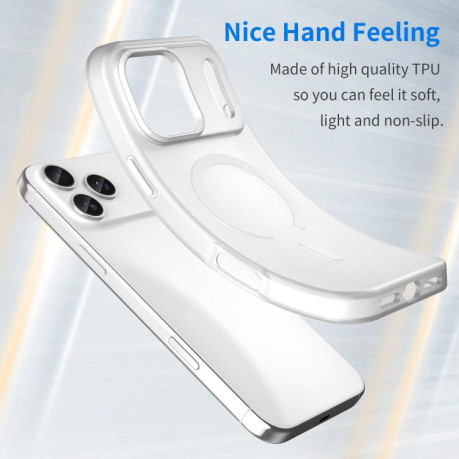 Противоударный чехол MagSafe Frosted Translucent TPU + PC для iPhone 17 Pro Max - белый