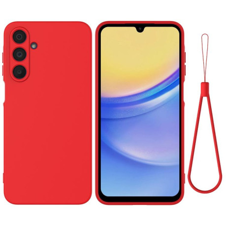 Силиконовый чехол Solid Color Liquid Silicone на Samsung Galaxy M16 / F16 - красный