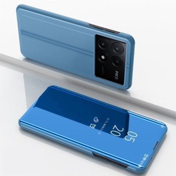 Чехол книжка Clear View на Xiaomi Poco F6 Pro - синий