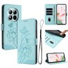 Чехол-книжка с тиснением лотоса и шнурком на Xiaomi Poco M8 Pro/Redmi Note 15 Pro+ 5G Global  Global 5G  — зелёный
