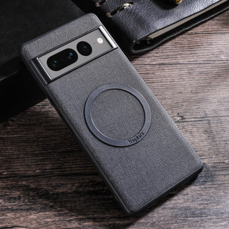 Протиударний чохол Magsafe Magnetic Ring Cloth Textureна Google Pixel 8 Pro - чорний