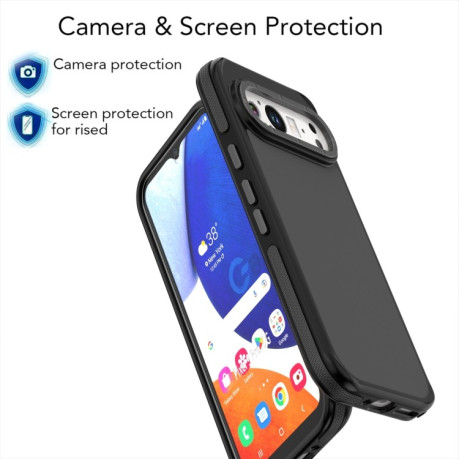 Противоударный чехол Dual-Color Skin Feel Shockproof Series на Google Pixel 9 Pro XL - черный
