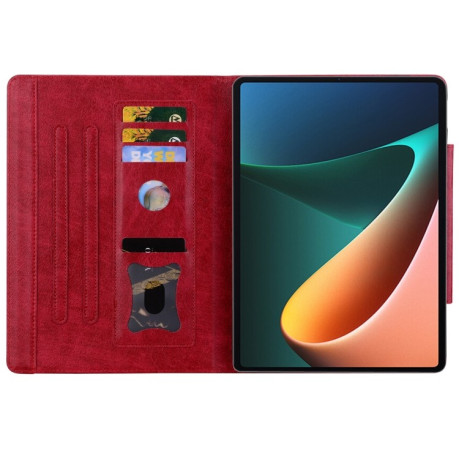 Чохол-книжка Cat Buckle Leather на Xiaomi Pad 7/7 Pro - червоний