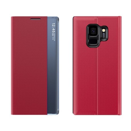 Чехол-книжка Clear View Standing Cover на Samsung Galaxy S9 - красный