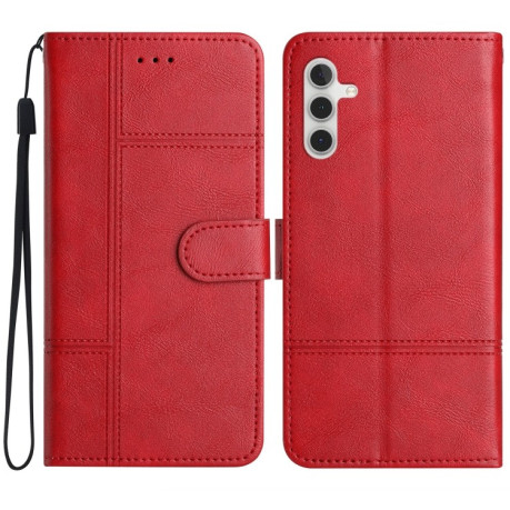 Чехол-книжка Cowhide Texture Stitching Leather на Samsung Galaxy A56 5G - красный