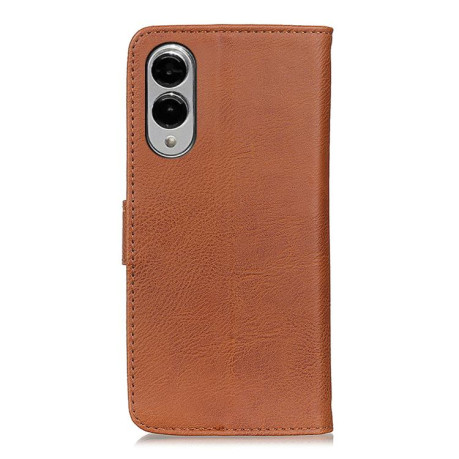 Чохол-книжка KHAZNEH Cowhide Texture для Samsung Galaxy S25 Edge 5G - коричневий