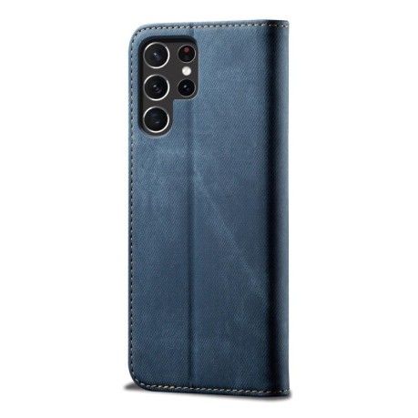 Чохол книжка Denim Texture Casual Style  для Samsung Galaxy S25 Ultra 5G - синій