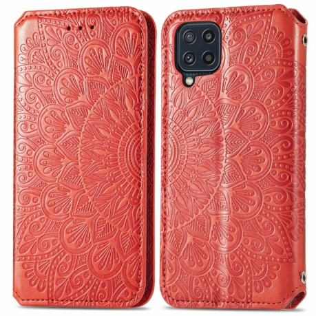 Чехол-книжка Blooming Mandala для Samsung Galaxy M32/A22 4G - красный