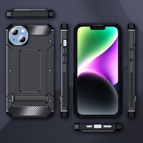 Противоударный чехол Matte Holder для iPhone 15 Pro Max - черный