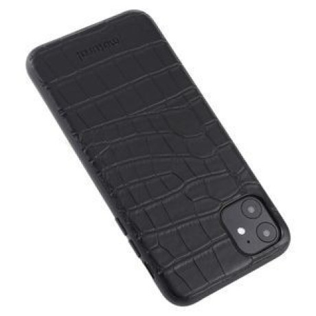 Чехол с крокодиловой текстурой Mutural All-inclusive на iPhone 11-черный