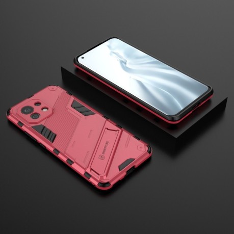 Противоударный чехол Punk Armor для Xiaomi Mi 11 - светло-красный