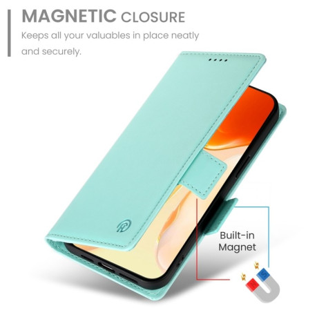 Чехол-книжка Side Buckle Magnetic Frosted Leather для iPhone 16 Plus - зеленый