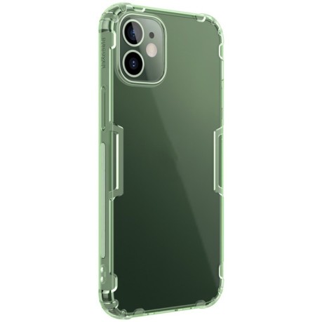 Противоударный силиконовый чехол NILLKIN Nature на iPhone 12 Mini - зеленый