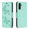 Чохол-книжка Butterflies Pattern для Samsung Galaxy A15 5G - зелений