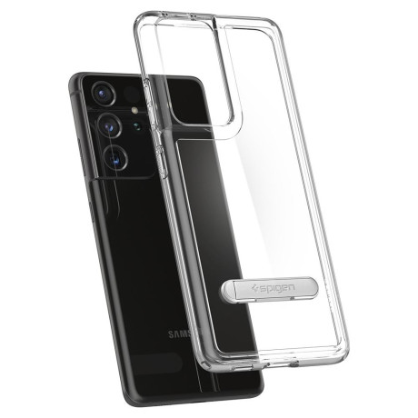 Оригинальный чехол Spigen Ultra Hybrid S для Galaxy S21 Ultra Crystal Clear