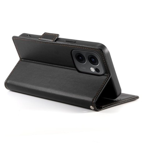 Чехол-книжка Side Buckle Magnetic Frosted Leather для OPPO Reno13 F/Reno13 FS - черный