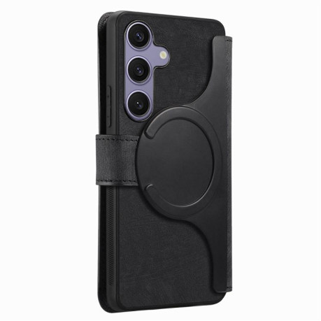 Чехол-книжка CaseNeo MagSafe RFID Anti-theft Retro Leather для Samsung Galaxy S25+ 5G - черный