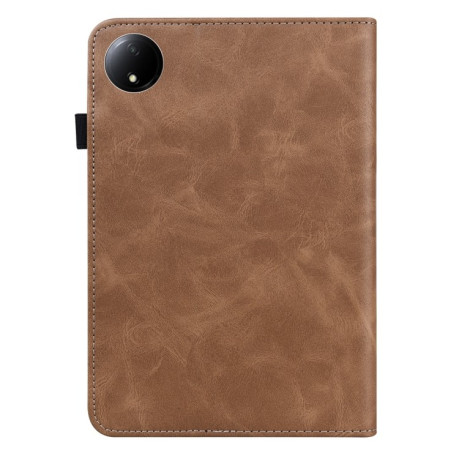 Чохол Solid Color Stripe Embossed Leather для Xiaomi Redmi Pad SE 8.7 - коричневий