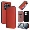 Чехол-книжка Carbon Fiber Texture на Xiaomi Poco M8 Pro/Redmi Note 15 Pro+ 5G Global  — коричневый