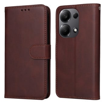 Чохол-книжка Classic Calf Texture для Xiaomi Redmi Note 14S/ 13 Pro 4G / POCO M6 Pro 4G - коричневий