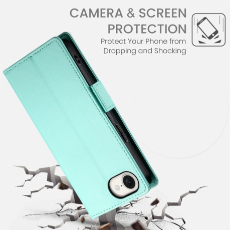 Чохол-книжка Side Buckle Magnetic Frosted Leather для iPhone 16e - зелений