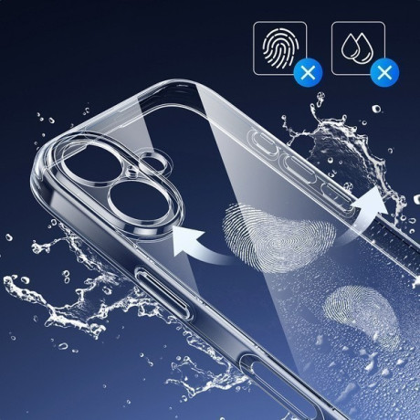 Оригинальный чехол Ugreen Gel Frame Classy Clear для iPhone 16 - Transparent