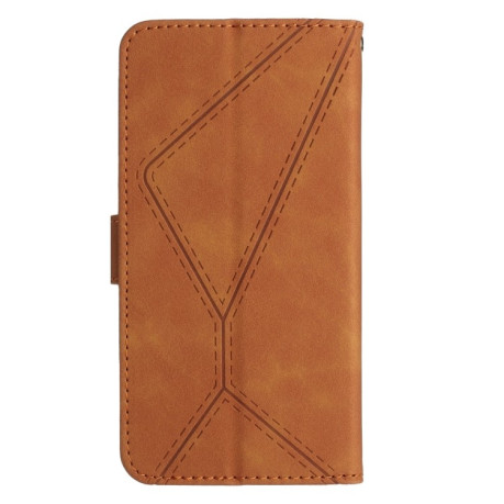 Чехол-книжка Stitching Embossed Leather For Samsung Galaxy A05s - коричневый