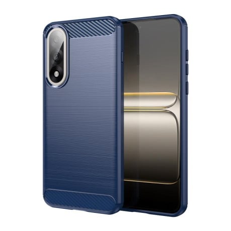 Чехол Brushed Texture Carbon Fiber на OnePlus Nord 5 5G - синий