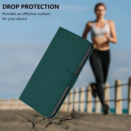 Чехол-книжка Skin Feel Solid Color Leather для Infinix Zero 30 4G - зеленый