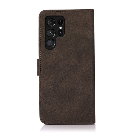 Чехол-книжка KHAZNEH Matte Texture для Samsung Galaxy S23 Ultra - коричневый