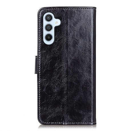 Чехол-книжка Magnetic Retro Crazy Horse Texture на Samsung Galaxy S24 FE 5G - черный