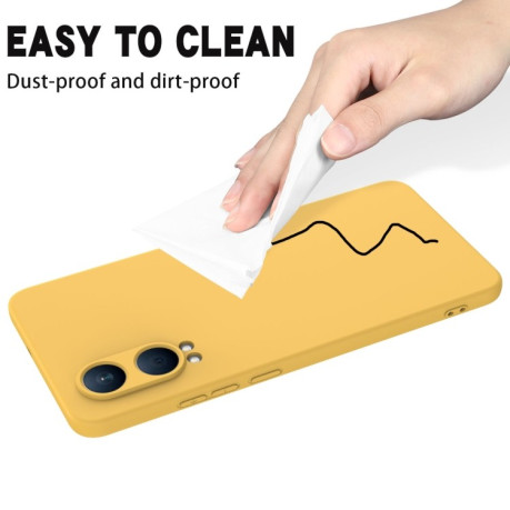 Силіконовий чохол Solid Color Liquid Silicone для OnePlus Nord CE4 Lite Pro XL - жовтий
