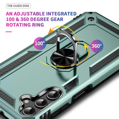 Противоударный чехол HMC 360 Degree Rotating Holder на Samsung Galaxy A25 5G - зеленый