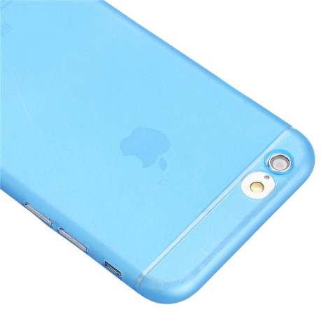 Ультратонкий Полупрозрачный Чехол с Защитой Камеры Голубой для iPhone 6, 6S