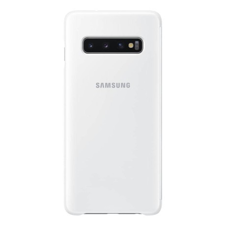 Оригінальний чохол-книжка Samsung Clear View Cover Samsung Galaxy S10 white (EF-ZG975CWEGRU)