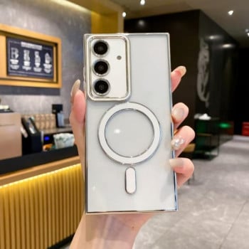 Чехол Imitation Original Magsafe TPU для  Samsung Galaxy S25 5G - белый