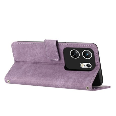 Чехол-книжка Skin Feel Stripe Pattern для Infinix Zero 30 4G - фиолетовый