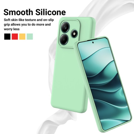 Силіконовий чохол Solid Color Liquid Silicone на Xiaomi Redmi Note 14 5G - зелений