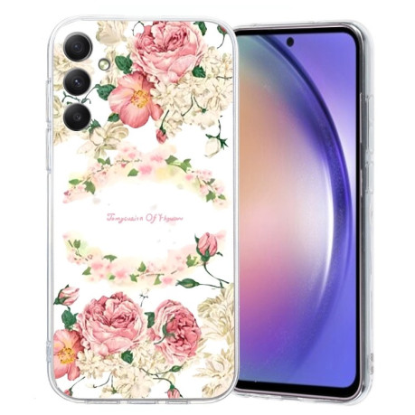 Чохол Colored Drawing Pattern Transparent TPU для Samsung Galaxy S24 FE 5G - Rose