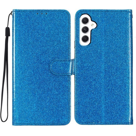 Чехол-книжка Glittery Powder Flip на Samsung Galaxy A35 - синий