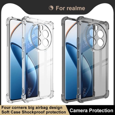 Протиударний чохол IMAK All-inclusive Airbag на Realme 12 Pro / 12 Pro+ - прозорий